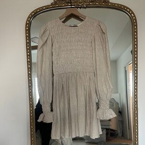 DISSH Cream Long Sleeve Dress